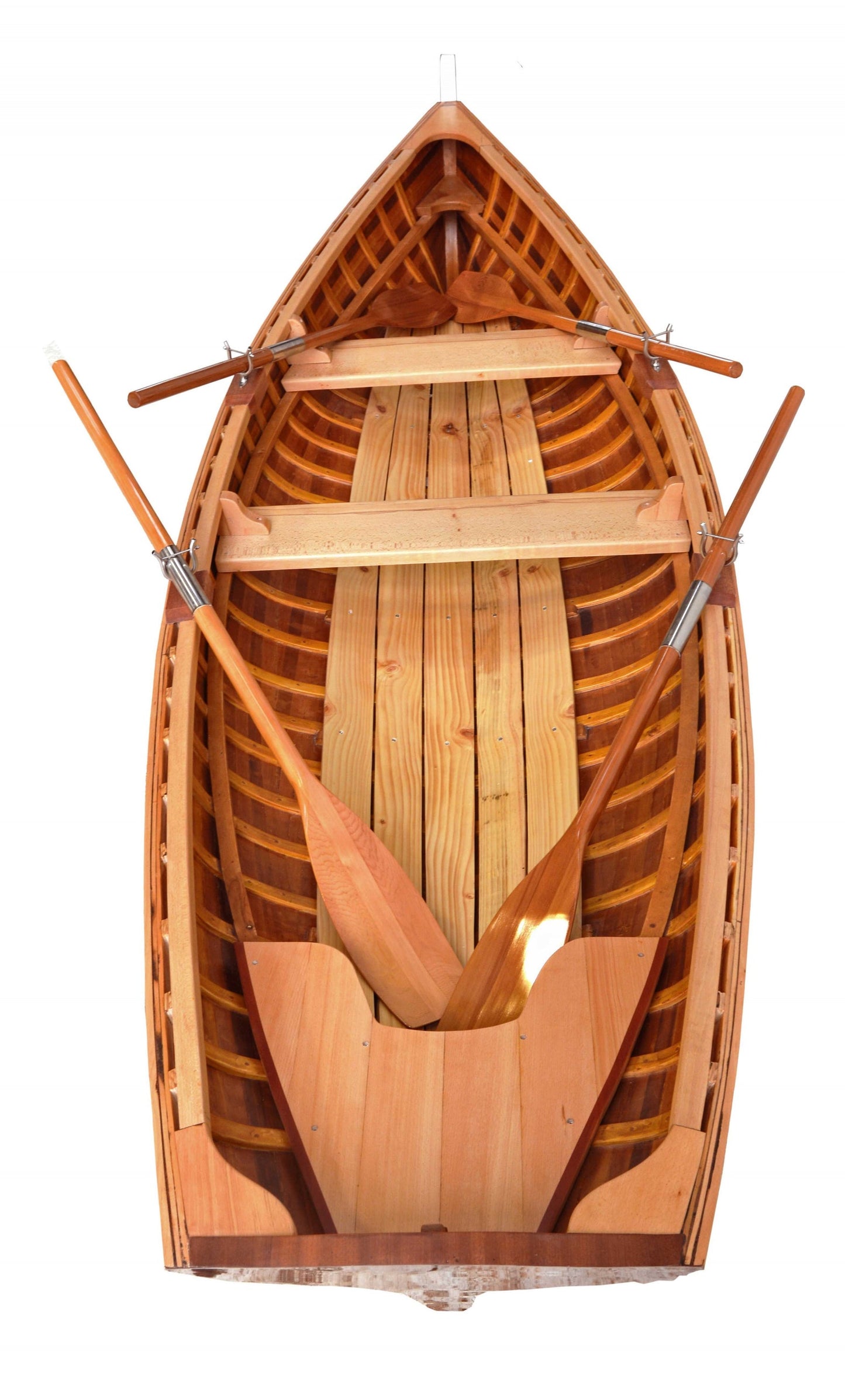 41inches x 147.5inches x 27.5inches Clinker Built Whitehall Row Boat